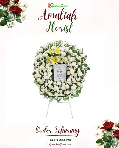 Krans Bunga Duka Cita di Kota Karang Raya